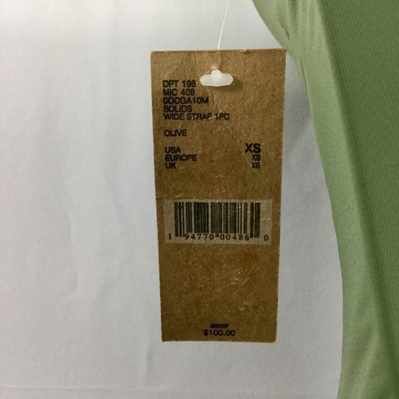 𝅺cremieux Solid Olive Ruched One Piece Swimsuit NWT - Picture 7 of 8